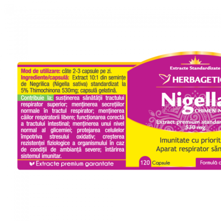 Supliment Alimentar Herbagetica Nigella Chimen Negru Capsule Ebio Ro