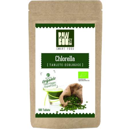 Chlorella 500 tablete ecologice RawBoost 250 grame