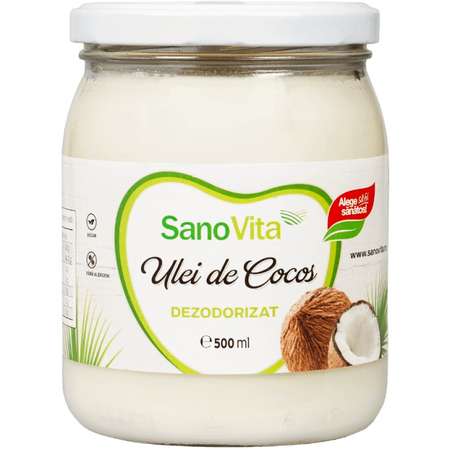 Ulei de cocos Sanovita Dezodorizat 500 ml