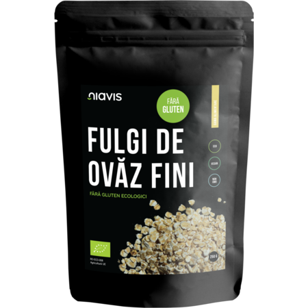 Fulgi de Ovaz, Ecologici, Fini, fara Gluten, Niavis 250 grame