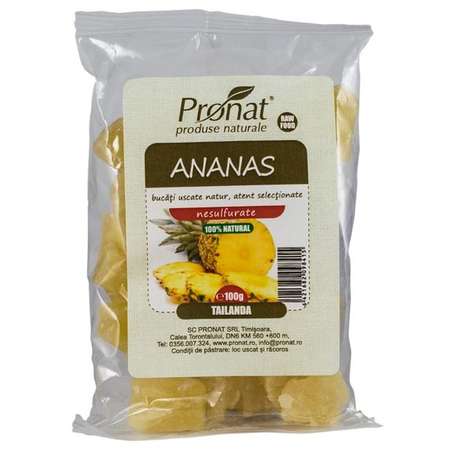 Ananas bucati uscate Pronat 100 grame