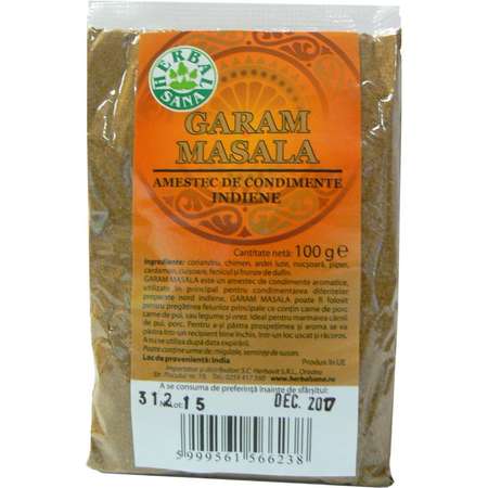 Amestec de condimente Indian HERBALSANA Garam Masala 100 grame