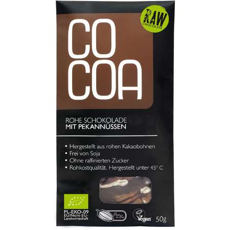 Ciocolata Raw-Vegan cu Acai si Cirese Eco Cocoa 50 grame