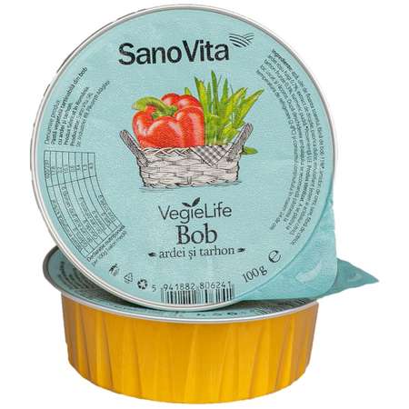 Pasta vegetala din Bob cu ardei si tarhon Sanovita 100 grame