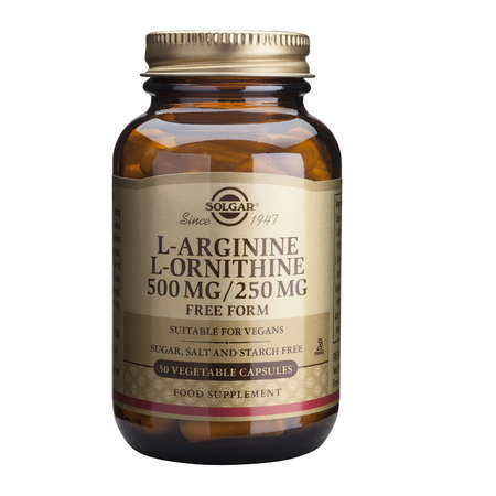 L-Arginine L-Ornithine 500/250mg Solgar 50 capsule vegetale