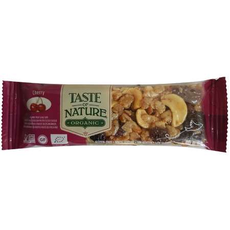 ECO Baton cu cirese si nuci pecan Taste of Nature 40 grame