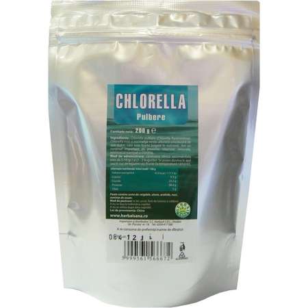 Chlorella Pulbere HERBALSANA 200 grame