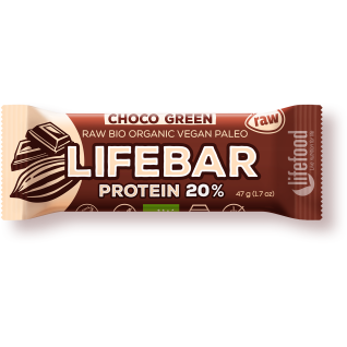 Baton cu Ciocolata si Proteine Raw Eco Lifebar 47 grame