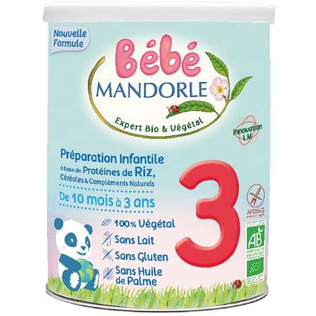 Formula 3 Cereale + Proteine Vegetale pentru Bebelusi - Bébé MANDORLE de la 10 luni 800 grame