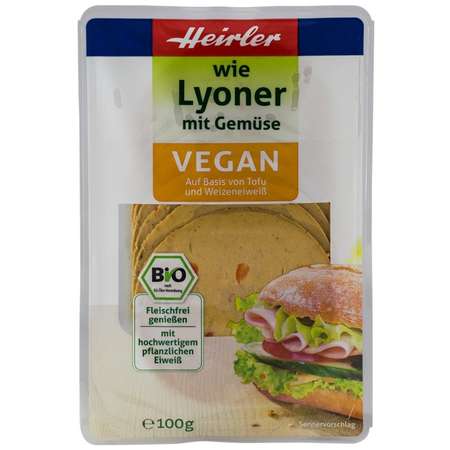 ca si...Lyoner cu legume, BIO Vegan Heirler 100 grame
