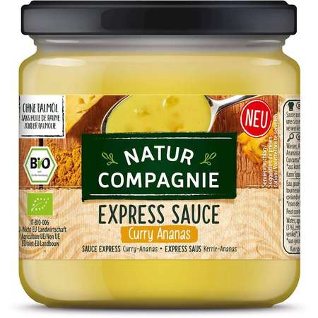 Sos asiatic BIO de curry si ananas, Express Sauce Natur Compagnie 325 grame