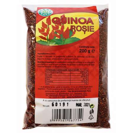 Seminte de Quinoa rosie HERBALSANA 200 grame