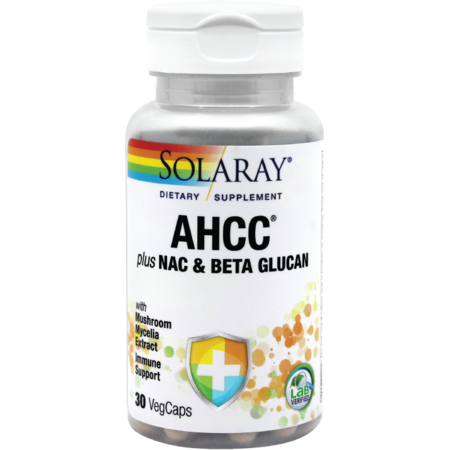 Supliment alimentar AHCC plus NAC & Beta Glucan Solaray 30 capsule