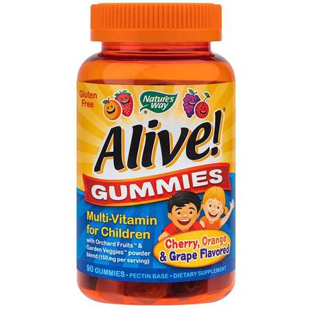 Supliment alimentar pentru copii Alive Nature's Way Gummies Multi-Vitamin for Children 90 jeleuri