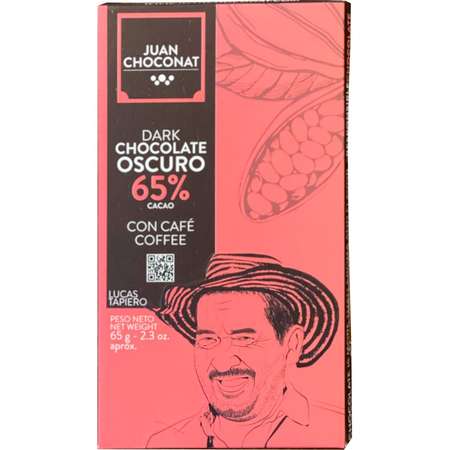 Ciocolata neagra cu cafea Juan Choconat 65% cacao 65 grame
