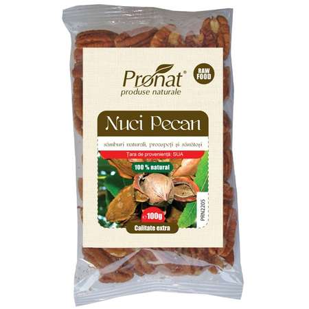 Nuci Pecan Samburi Pronat - Foil Pack 100 grame