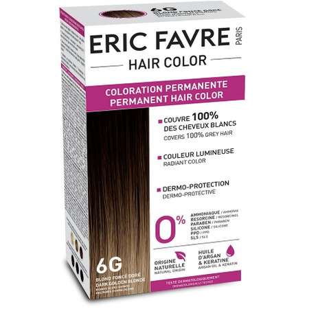 Vopsea de Păr 6G Blond Inchis Auriu Eric Favre Hair Color 130 ml