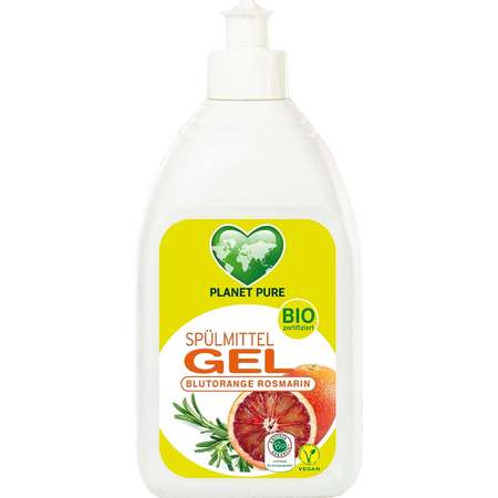 Detergent Gel Bio pentru Vase - Portocale Rosii - Planet Pure 500 ml