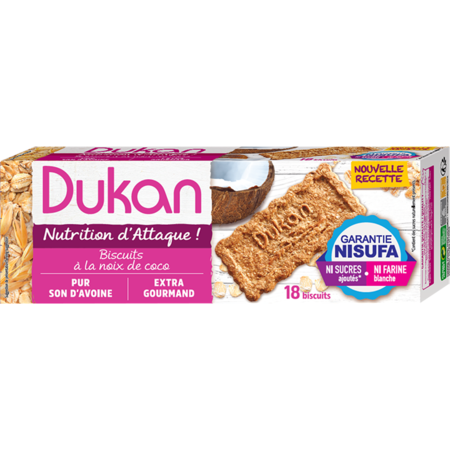 Biscuiti din Tărâţe de Ovăz cu Cocos Dieta Dukan 225 grame