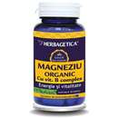 Magneziu Organic cu Vitamina B Complex 60 Capsule