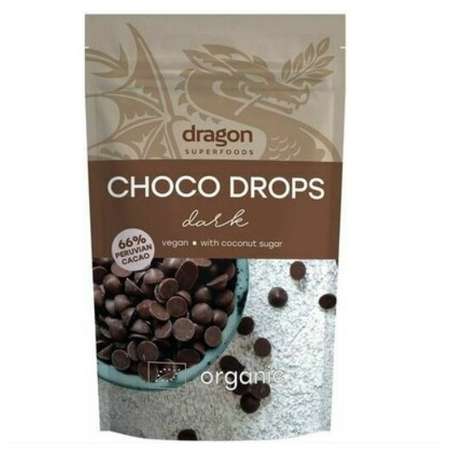 Choco Drops Dark Dragon Superfoods Ciocolata Neagra Eco 250 Grame