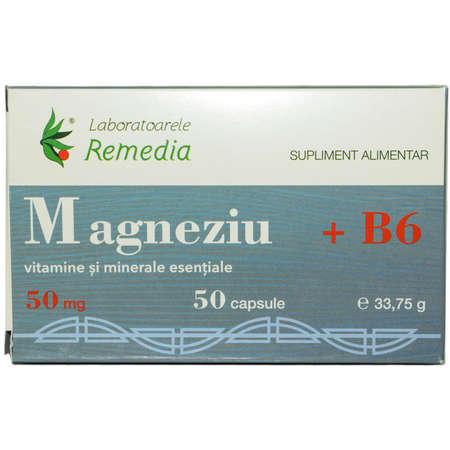 Supliment Alimentar ORGANIC LINNEA Remedia Magneziu + B6 50mg 50 Capsule