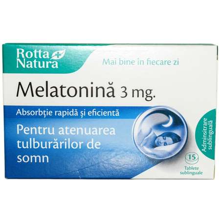 Supliment Alimentar ROTTA NATURA Melatonina 3mg 15 Tablete
