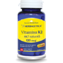 Supliment Alimentar HERBAGETICA Vitamina K2 MK7 Naturala 120 mcg 60 Capsule