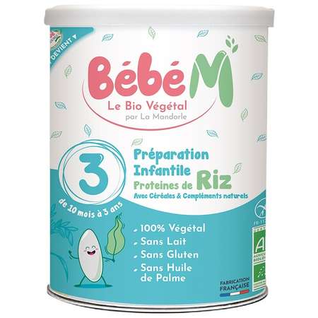 Formula 3 Cereale + Proteine Vegetale pentru Bebelusi Bébé MANDORLE de la 10 Luni 800 Grame